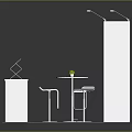 aizan Exhibition Booth Design With Display Stands Tables Stools And Branded Signage