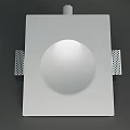 Modern White Square Wall Lamp with Grid Side Details and Mounting Structure Design 3d model