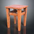 Solid Wood Square Side Table With Simple Design And Sturdy Legs