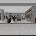 Elegant Modern Clothing Store Interior With Fashion Displays Mannequins And Shelves