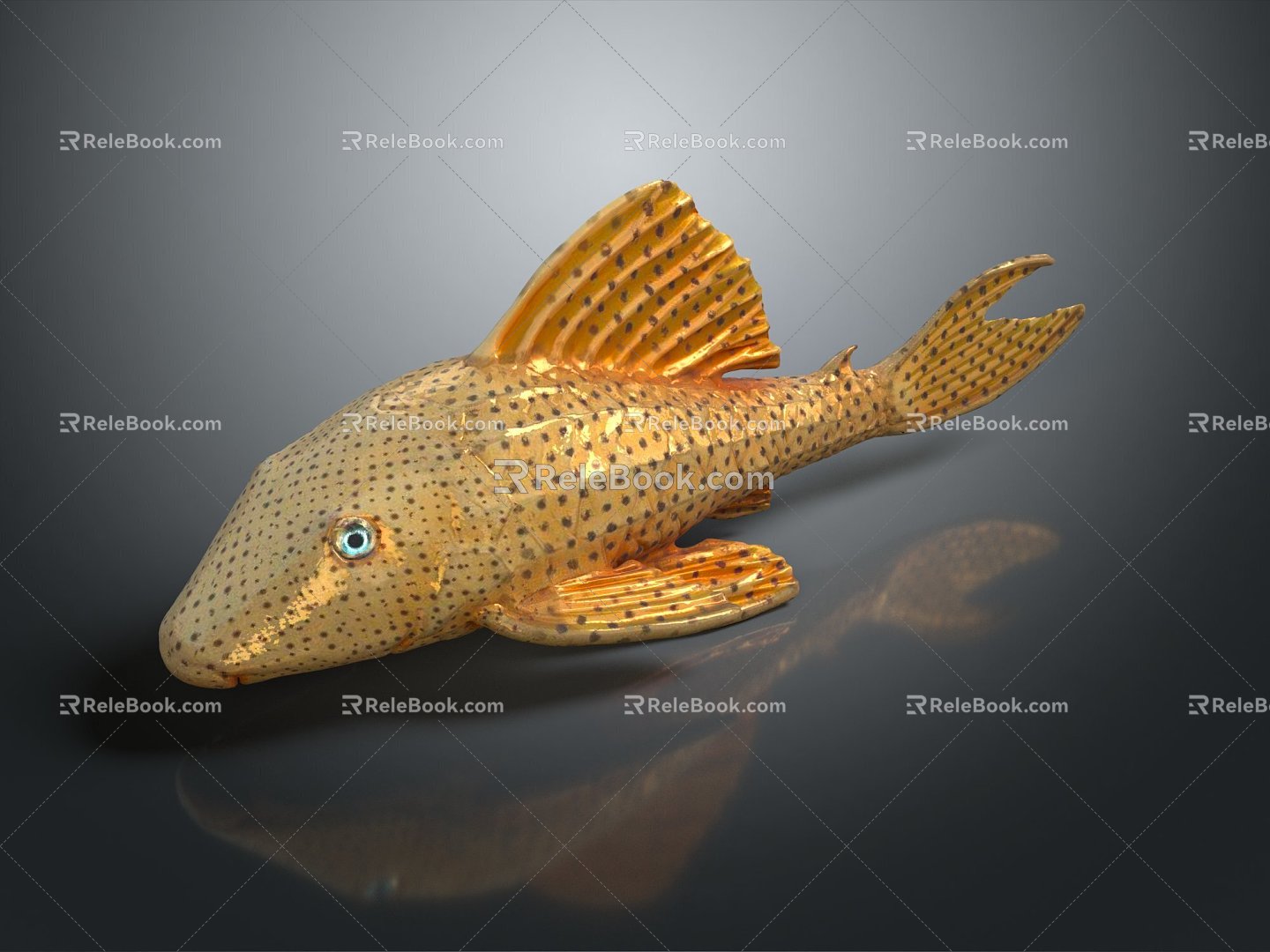 Modern Catfish Freshwater Fish 3d model