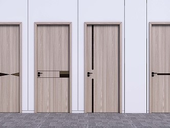 Modern swing door 3d model