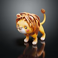 Adorable Cartoon Lion Game Movie Character With 3D Model Design Fluffy Mane And Tail Tuft