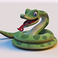 Cute Snake Cute Little Snake Baby Cartoon Snake Expression Bag Snake Furry Snake Gentle Snake Active Snake Smart Snake Fun Snake Toy Snake Ornament 3d model