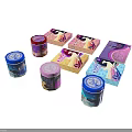 Colorful Packaged Food Products With Cans And Boxes In Various Designs