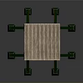 Multi Layer Metal Frame Structure With Green Support Legs And Platforms