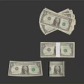 Bundled And Loose US Dollar Bills As Everyday Financial Supplies