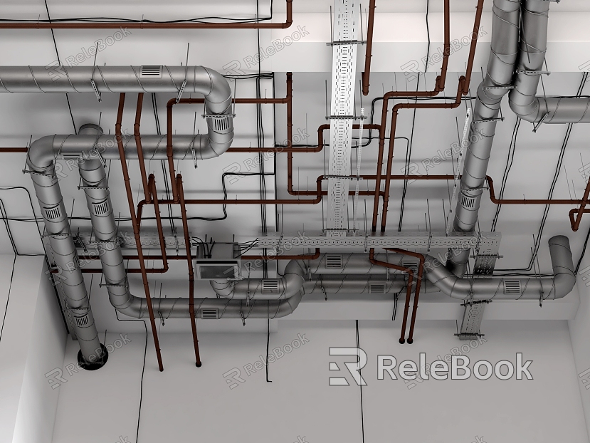 Flue pipe ventilation duct model