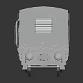 Grey Train Carriage Model With Door Window Detailed Structure And Wheels 3d model