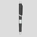 Sleek Black And Silver Retractable Pens With Clip And Metallic Accents Design