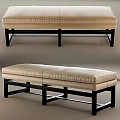 Beige Upholstered Sofa Bench With Black Wooden Frame Modern Stylish Design