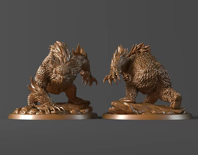 Modern Woodcarving Birdman Monster 3d model