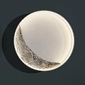 Circular Moon Texture Wall Lamps With Lunar Surface Design And Soft Lighting 3d model