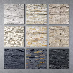 Culture Stone Wall Culture Stone Outdoor Wall 3d model