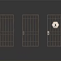 Metal Iron Grilles Gates With Security Lock For Safety Applications