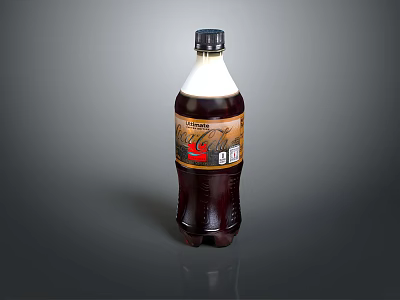 Refreshing Kirkland Signature Dark Brown Cranberry Juice Beverage In Plastic Bottle 3d model