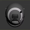Silver And Black Racing Helmet With Shiny Reflective Surface And S Logo Design