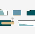 Modern reception desk 3d model