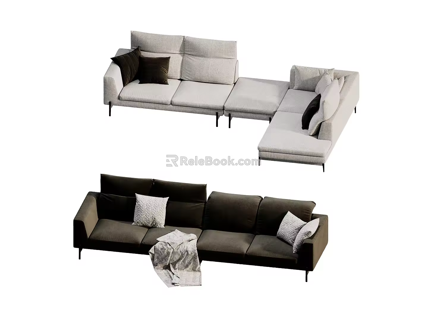 Modern Combination Sofa Multiplayer Sofa 3d model