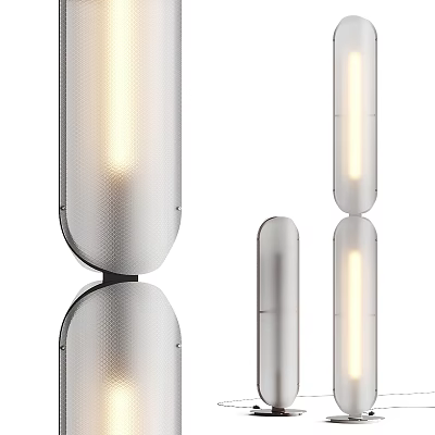 Modern Minimalist Floor Lamp With Sleek Metal Design And Warm Illumination 3d model