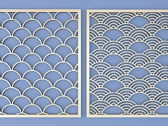 Chinese Hollow Metal Carved Chinese Pattern Chinese Element Component Pattern 3d model