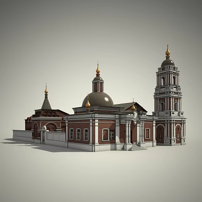 European-style Russian architecture 3d model