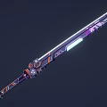Futuristic Sci Fi Sword With Neon Glowing Blade And Mechanical Handle Design 3d model