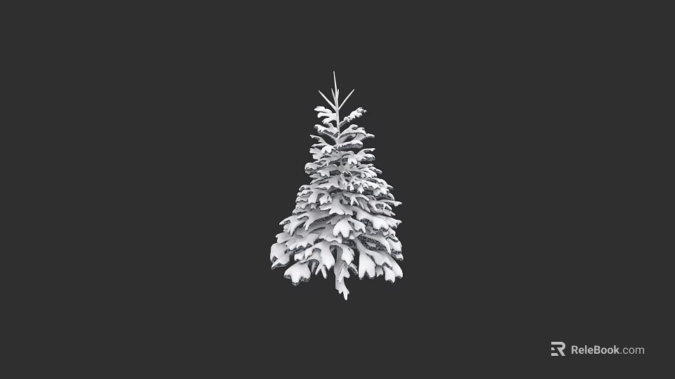 White Arbor 3D Model With Detailed Branches And Black Background 3d model 
