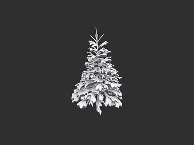 White Arbor 3D Model With Detailed Branches And Black Background 3d model