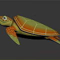 Colorful Turtle Shaped Household Decorative Item With Vibrant Green Orange And Yellow Shell