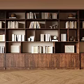 Elegant Wooden Bookshelf With Layered Shelves Books Decorations And Storage Cabinets