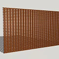 Contemporary Brown Grid Pattern Wall Design With Decorative Mesh Texture For Interior Spaces 3d model