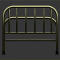 Kids Play Equipment Metal Frame Bed With Guardrails And Striped Slats