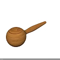 Handcrafted Wooden Musical Instrument Mallet with Smooth Handle and Round Head for Percussion Performance