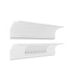 Decorative White Architectural Components Featuring Smooth Surface And Curved Hollow Patterns