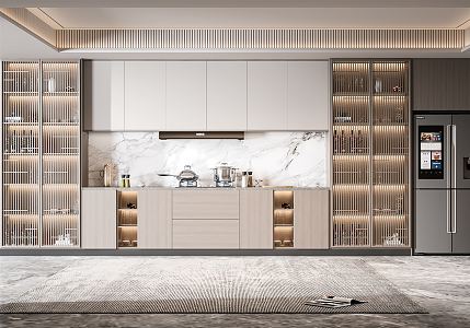 Open kitchen Modern kitchen 3d model