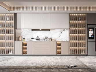 Open kitchen Modern kitchen 3d model