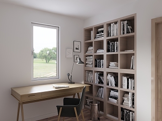 Modern study 3d model