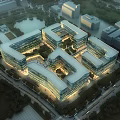 Multi-storey office building SU model 3d model