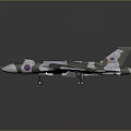 Military Aircraft Model With Camouflage Pattern Triangular Wing And Round Emblems 3d model