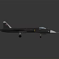 Detailed Black Military Fighter Jet Model With Red Star Markings And Cockpit