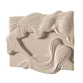 Beige 3D Wall Decor With Wavy Texture And Modern Artistic Relief Design