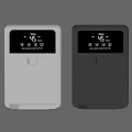 Dual White And Gray Smart Temperature Control Devices With Digital 3d model