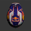 Colorful Weapon Helmet With Blue Purple Red Design Visor And Keep You Wings Logo