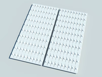 White Wainscoting Panels With Geometric Patterns For Modern Interior Design 3d model