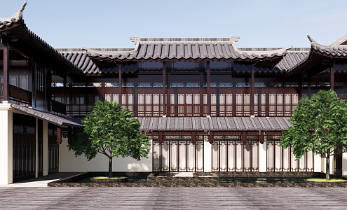 Famous Chinese Architecture 3d model