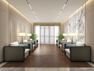 New Chinese Reception Room 3d model