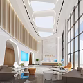 Bright Spacious Medical Checkup Center Reception Lobby With Elegant Interior And Comfortable Waiting Area