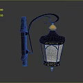 Vintage Style Wall Lamp With Metal Bracket Glass Shade And Yellow Top
