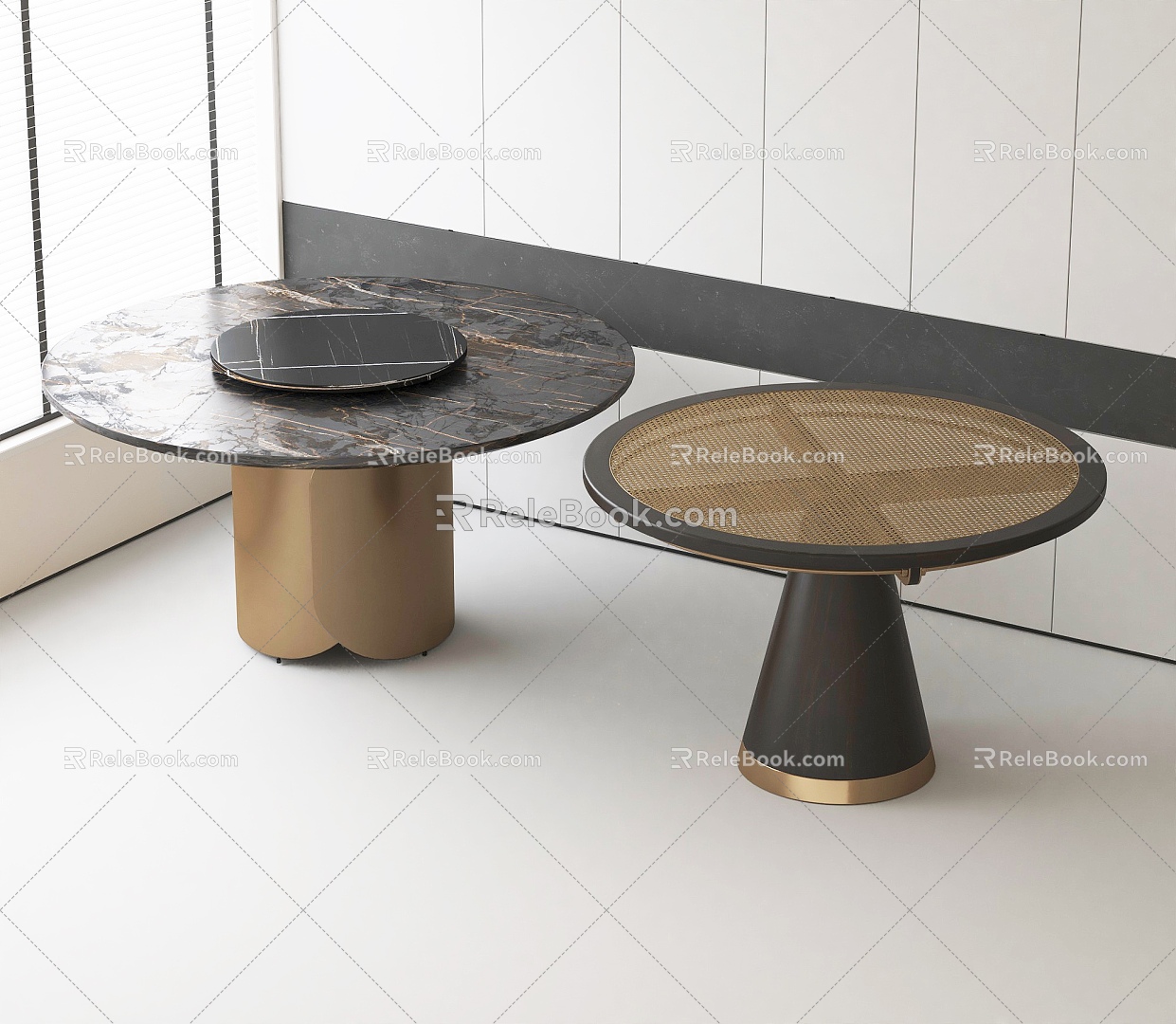 Coffee table, corner table, side table, round table 3d model